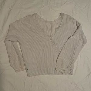 Knit and Lace Cropped Sweater